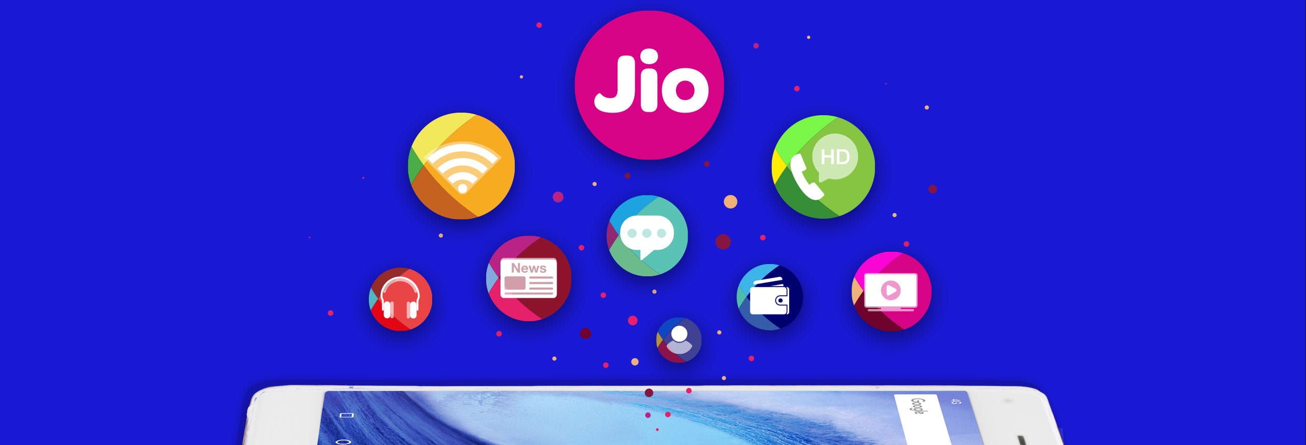 Smartphone aus der Jio Apps fliegen